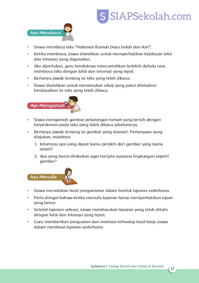Buku Bse Kelas 02 Sd Tematik 4 Hidup Bersih Dan Sehat Guru 2017