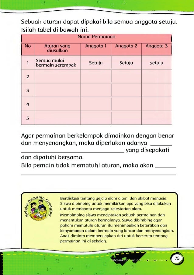 Kelas 02 Sd Tematik 6 Air Bumi Dan Matahari Siswa