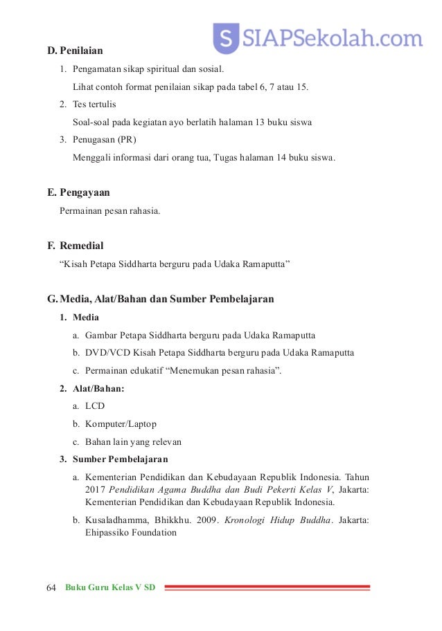 Buku Bse Kelas 05 Sd Pendidikan Agama Buddha Dan Budi Pekerti Guru 20