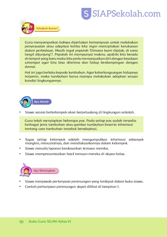 Buku Bse Kelas 06 Sd Tematik 2 Persatuan Dalam Perbedaan Guru