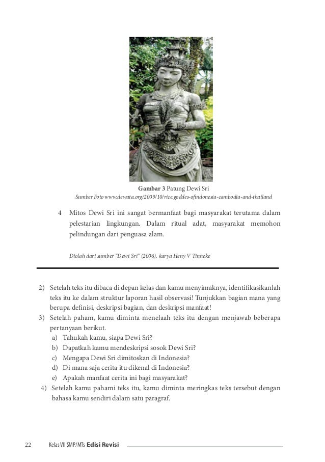 Buku Siswa Kurikulum 2013 Kelas 7 SMP Bahasa Indonesia