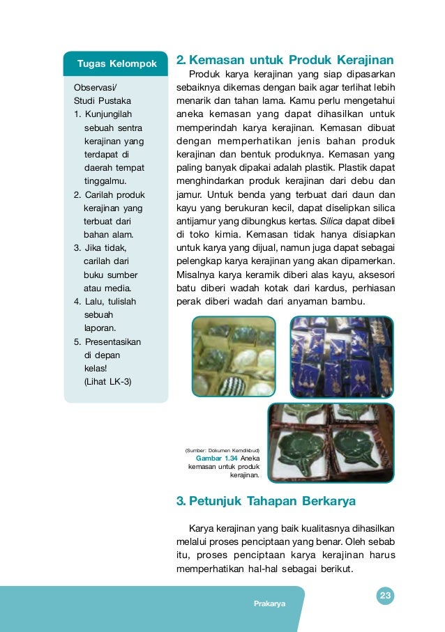 Buku Siswa Kurikulum 2013 Kelas 7 Prakarya