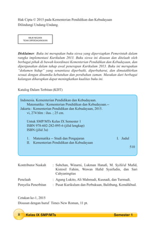 Buku siswa Kelas 9 SMP | PDF