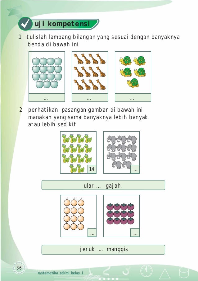 Matematika 1 Untuk Sd Mi Kelas 1