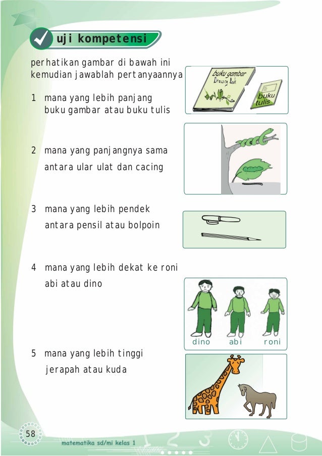 Matematika 1 Untuk Sd Mi Kelas 1