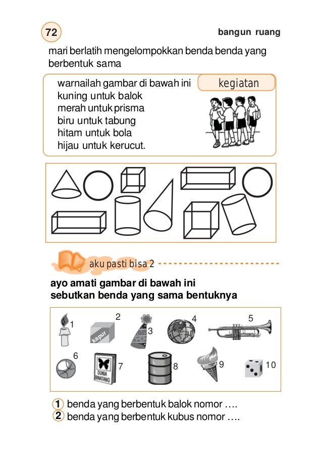Contoh Soal Bangun Ruang Kelas 1 Sd