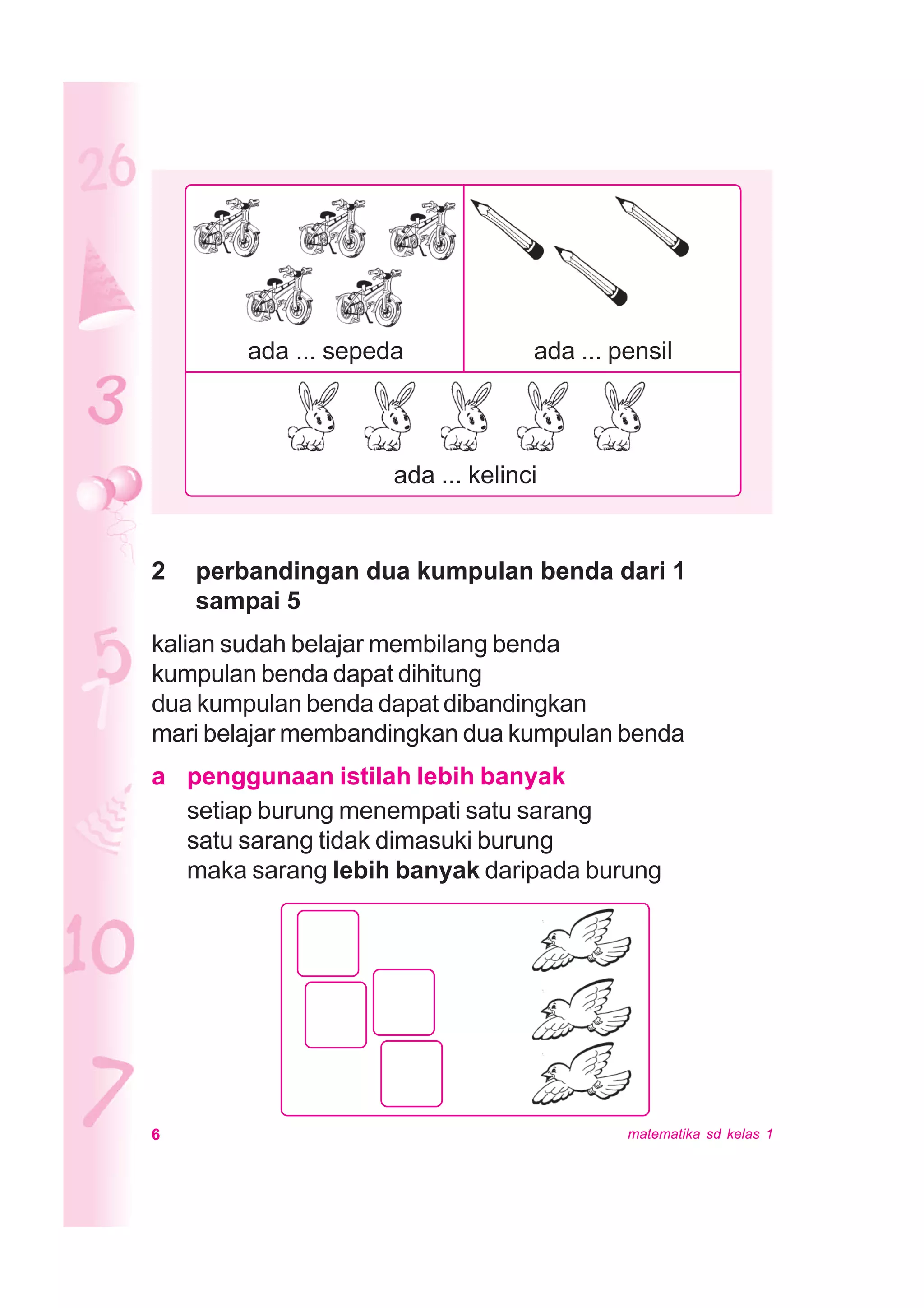 Worksheet Sd Matematika 1 Untuk Kelas 1 SD / MI | PDF