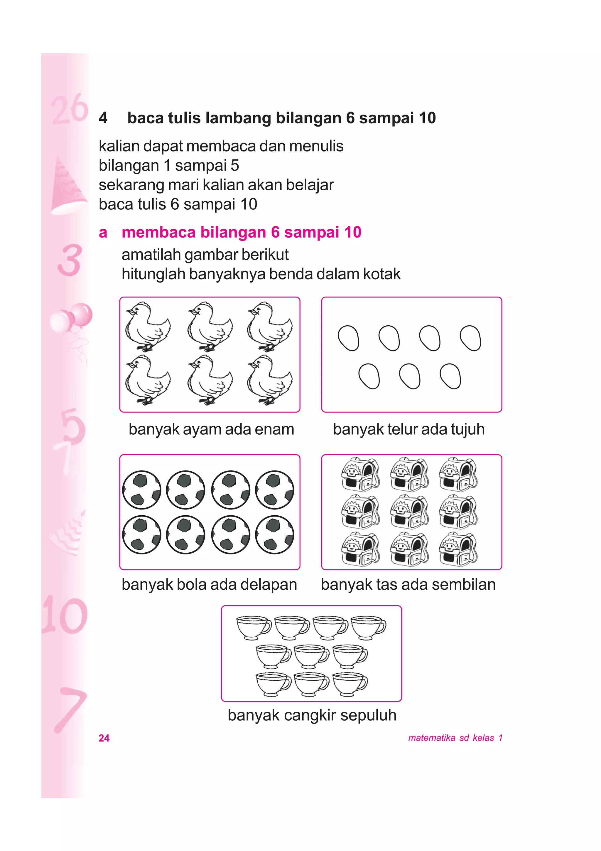 Worksheet Sd Matematika 1 Untuk Kelas 1 SD / MI | PDF