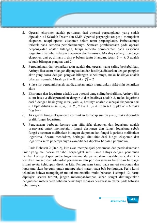 Buku Matematika Kelas 10 Kurikulum 2013