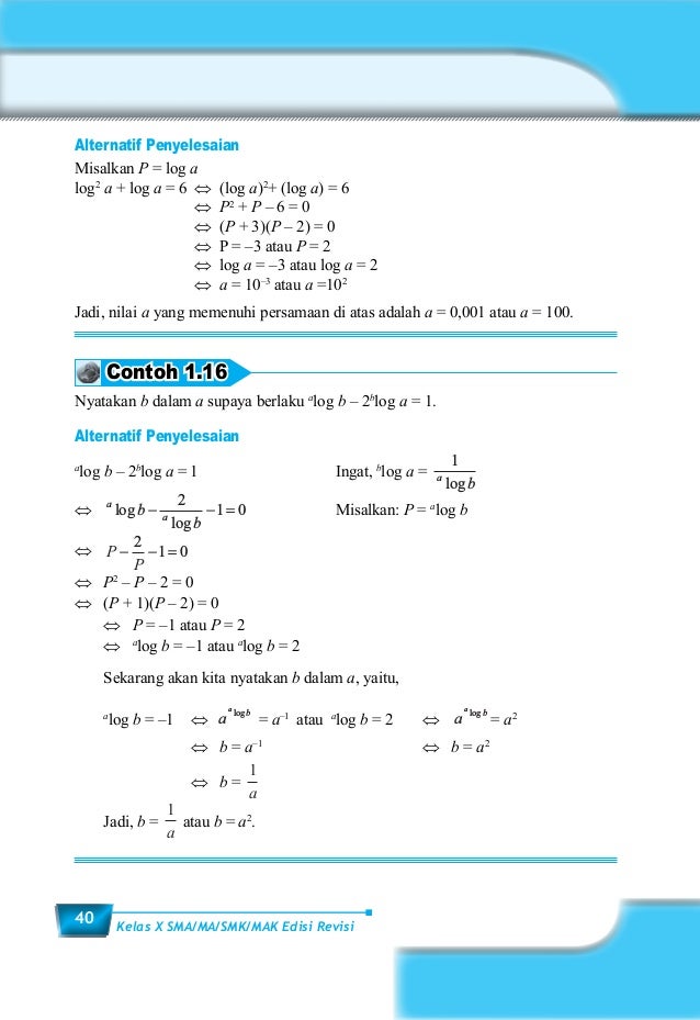 Buku Matematika Sma Kelas 10 Sma Matematika Siswa Semester 1