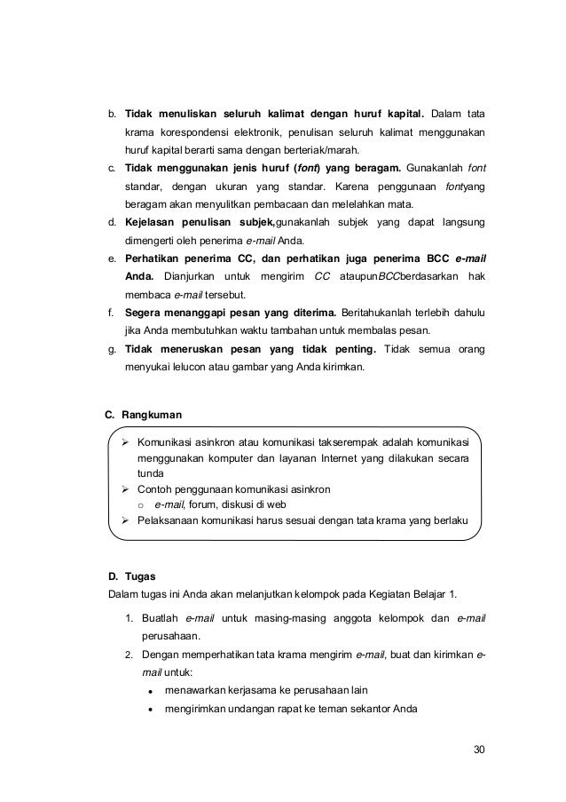 Tata Krama Dalam Komunikasi Asynchronous Kecuali Menata Rapi