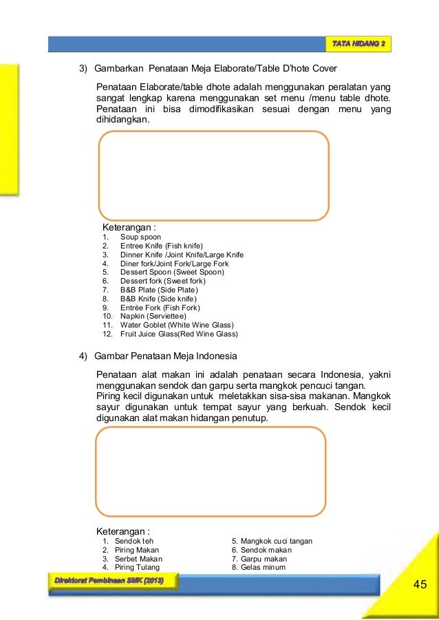 Kelas 10 Smk Tata Hidang 2