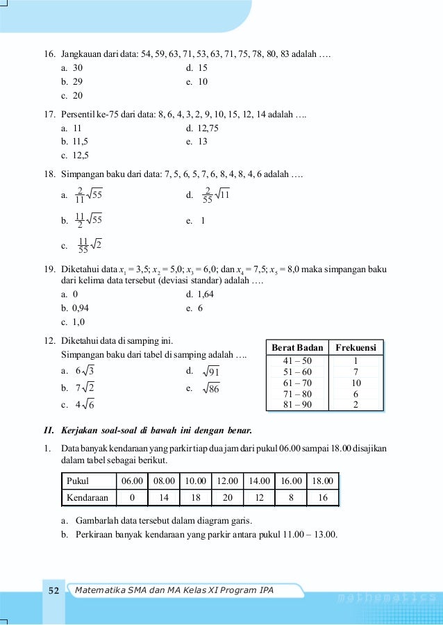 Kunci Jawaban Buku Paket Matematika Kelas 7 Semester 2