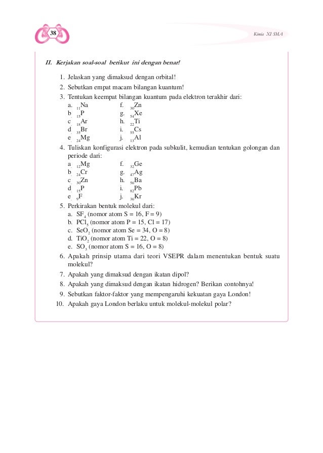 Contoh Soal Kimia Kelas 11 Semester 1