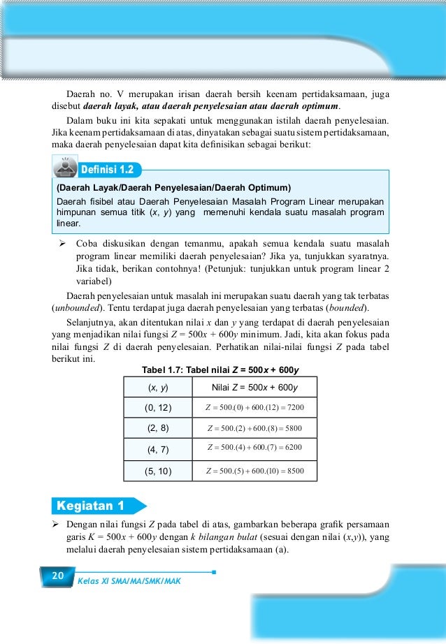 Kelas 11 Sma Matematika Siswa Semester 1