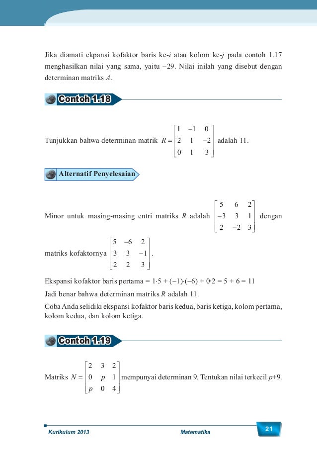 Soal matematika matriks kelas 12