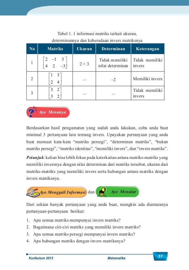 Invers Matriks Perkalian Matriks 2x3 Dengan 3x1