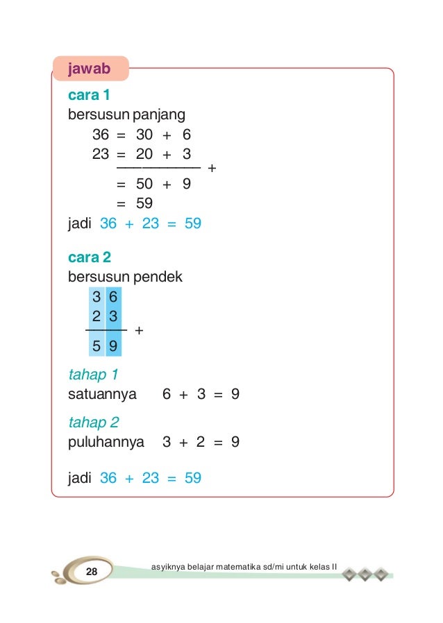 Asyiknya Belajar Matematika Untuk Kelas Ii Sd Mi