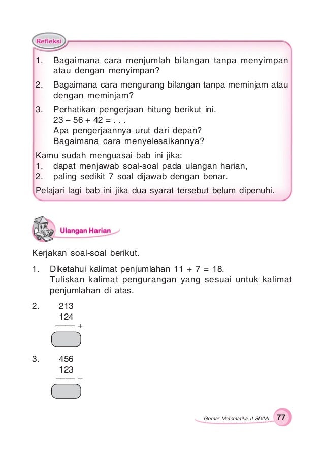 Gemar Matematika 2 Untuk Sd Mi Kelas Ii