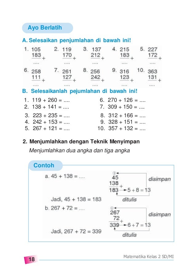 Matematika 2 Untuk Sekolah Dasar Madrasah Ibtidaiyah Kelas 2