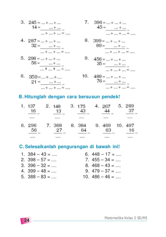 Matematika 2 Untuk Sekolah Dasar Madrasah Ibtidaiyah Kelas 2