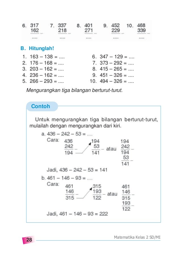 Contoh Soal Mencongak Kelas 2 Sd Contoh Soal Terbaru