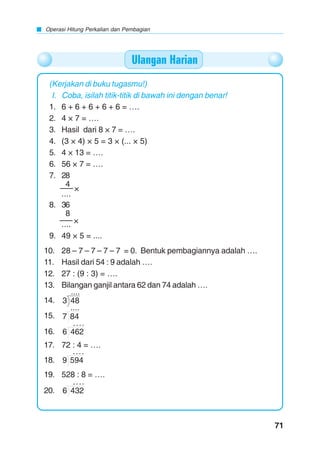 Cerdas Berhitung Matematika Untuk Sd Mi Kelas 3