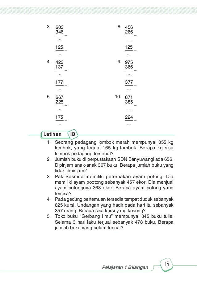 Matematika 3 Untuk Sekolah Dasar/Madrasah Ibtidaiyah Kelas 3