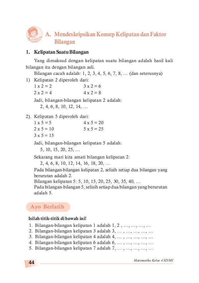 Matematika 4 Untuk Sekolah Dasar Madrasah Ibtidaiyah Kelas 4