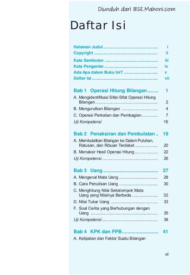 Matematika 4 Untuk Sd Mi Kelas 4