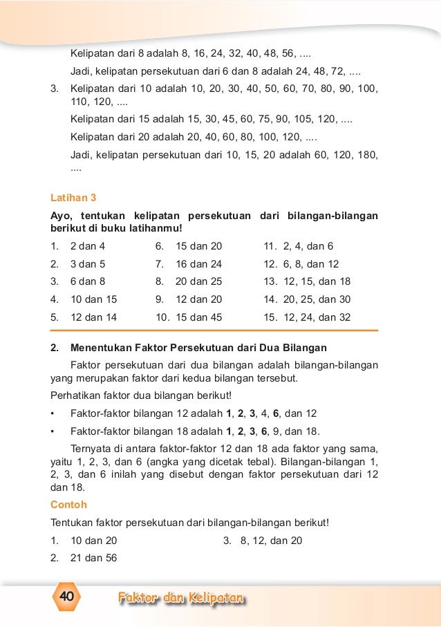 Matematika Untuk Sekolah Dasar Madrasah Ibtidaiyah Kelas Iv
