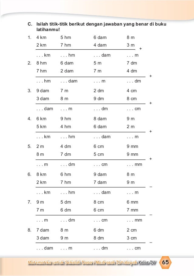 Matematika Untuk Sekolah Dasar Madrasah Ibtidaiyah Kelas Iv