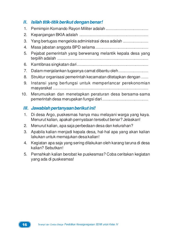 Bse Pendidikan Kewarganegaraan Kelas 4 Sutedjo