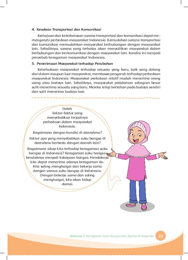 Materi Keragaman Suku Bangsa Dan Budaya Kelas 4 Sd Dunia Sekolah