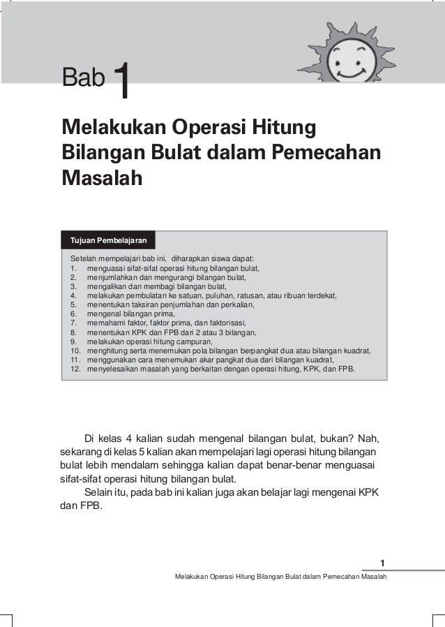 Matematika 5 Untuk Sd Mi Kelas V