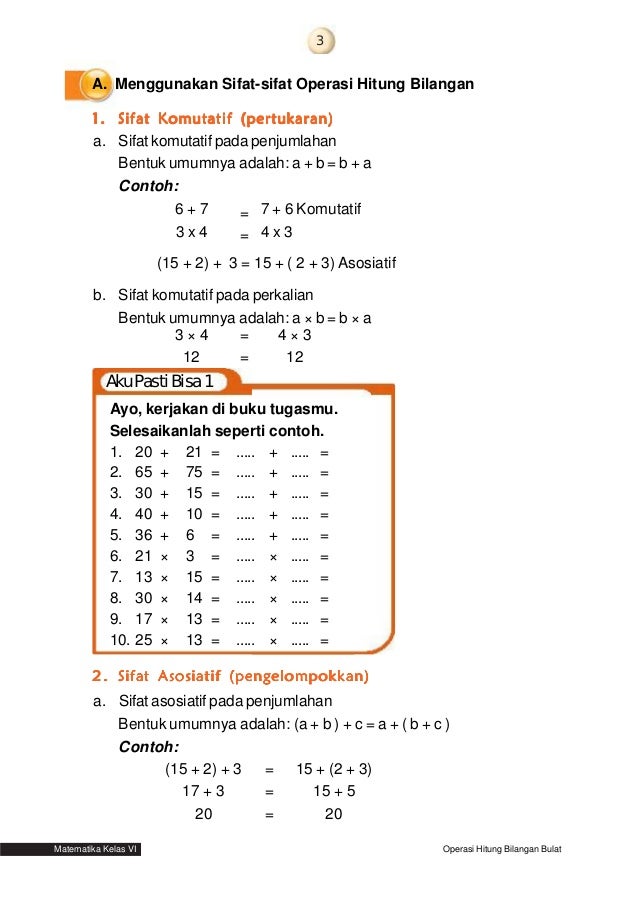 Matematika Untuk Kelas 6 Sd Mi