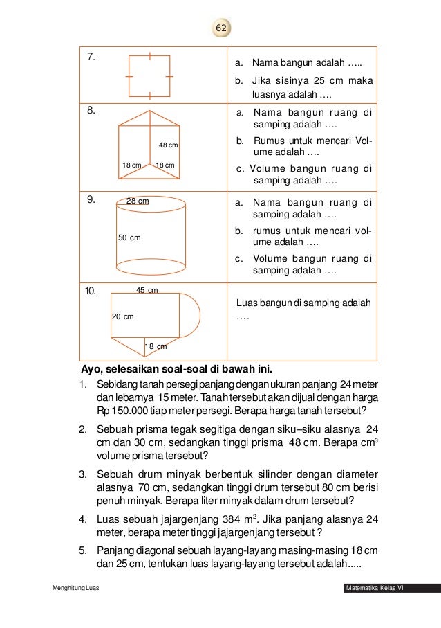 Matematika Untuk Kelas 6 SD/MI