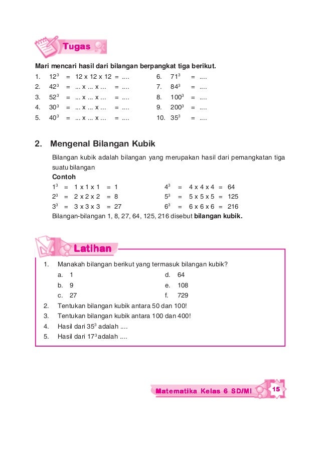 Matematika Untuk Sd Dan Mi Kelas 6