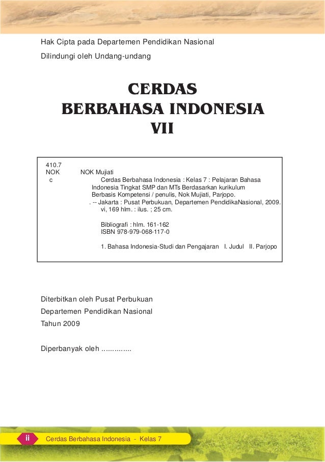 Slide Bahasa Indonesia Kelas 7 Smp Mts