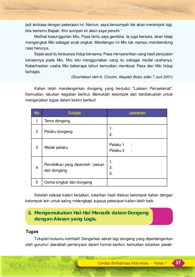 Slide bahasa Indonesia kelas 7 SMP/MTs
