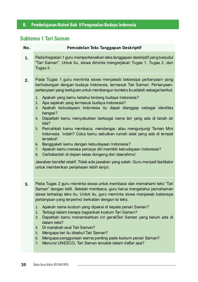 Buku Guru Bhs Indonesia Kelas 7 SMP