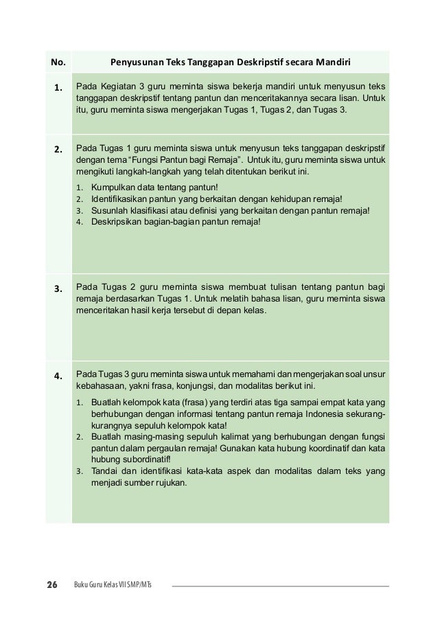 Buku Guru Bhs Indonesia Kelas 7 SMP