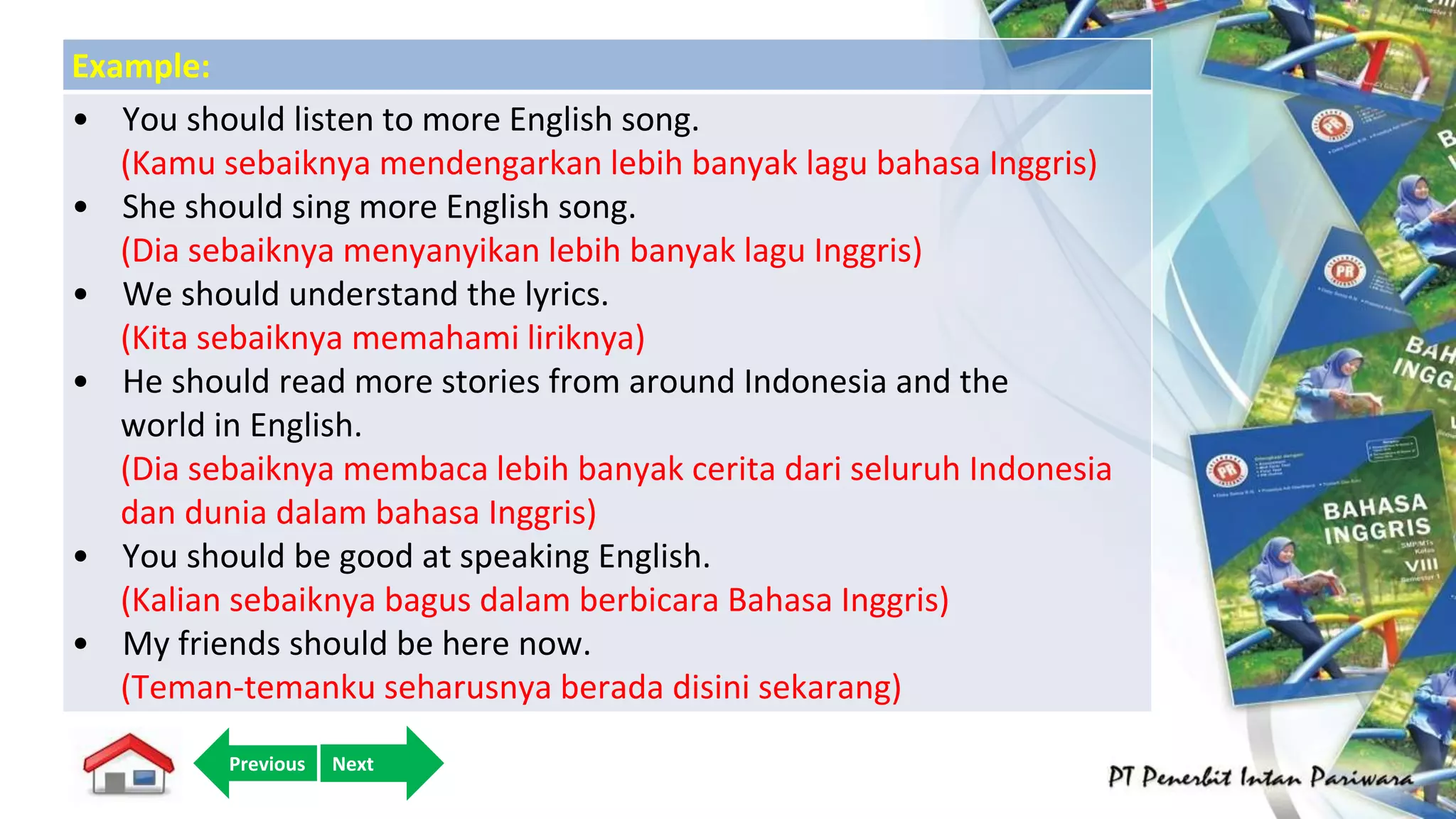 Kelas 8 Chapter 3 Should And Must Pptx