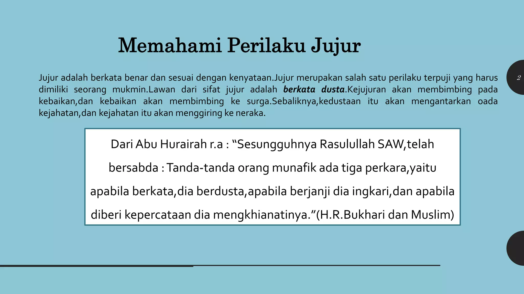 Kelas 9.Bab 2 Jujur dan Menepati janji | PPTX