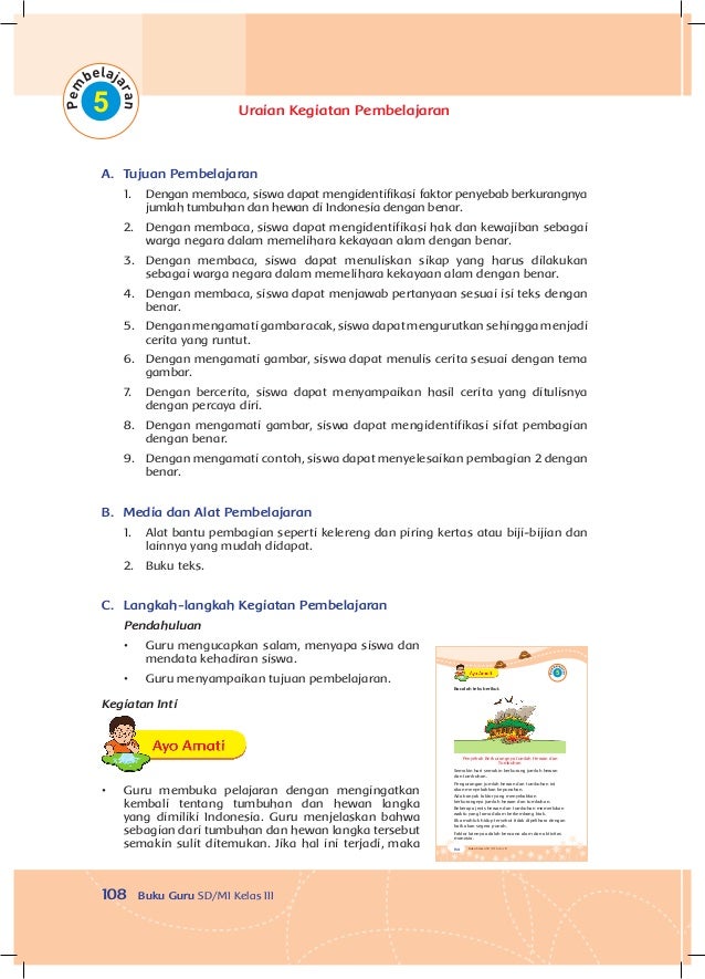 Perkembangbiakan Hewan dan Tumbuhan Kelas 3 tema1 Buku Guru