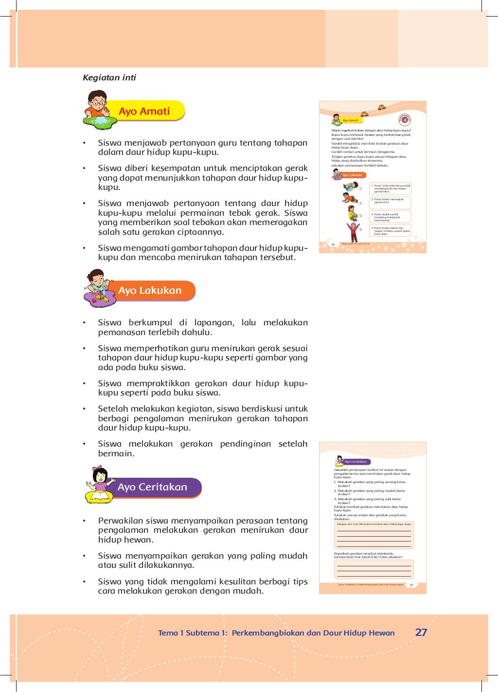 Perkembangbiakan Hewan dan Tumbuhan Kelas 3 tema1 Buku Guru