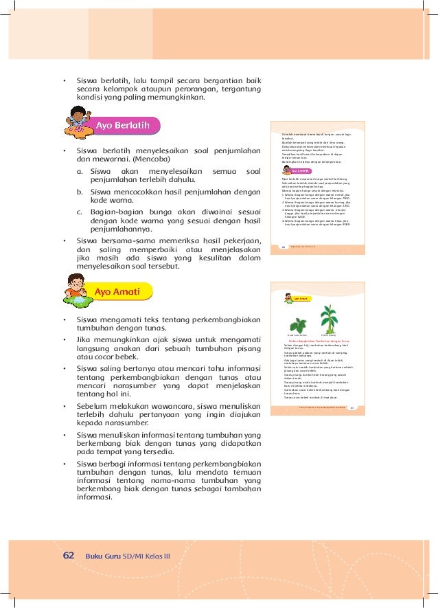 Perkembangbiakan Hewan dan Tumbuhan Kelas 3 tema1 Buku Guru
