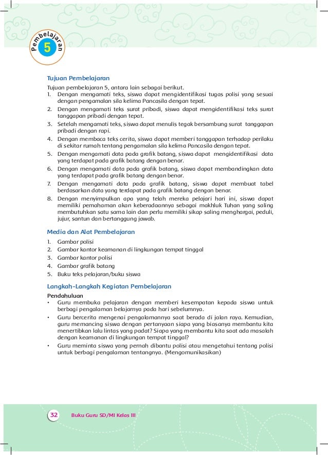 Peduli Lingkungan Sosial Kelas 3 tema 4 Buku Guru