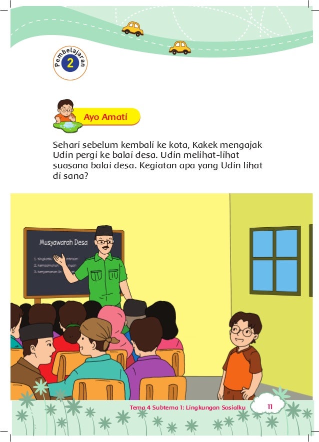 Peduli Lingkungan Sosial Buku  Siswa Kelas 3 tema 4