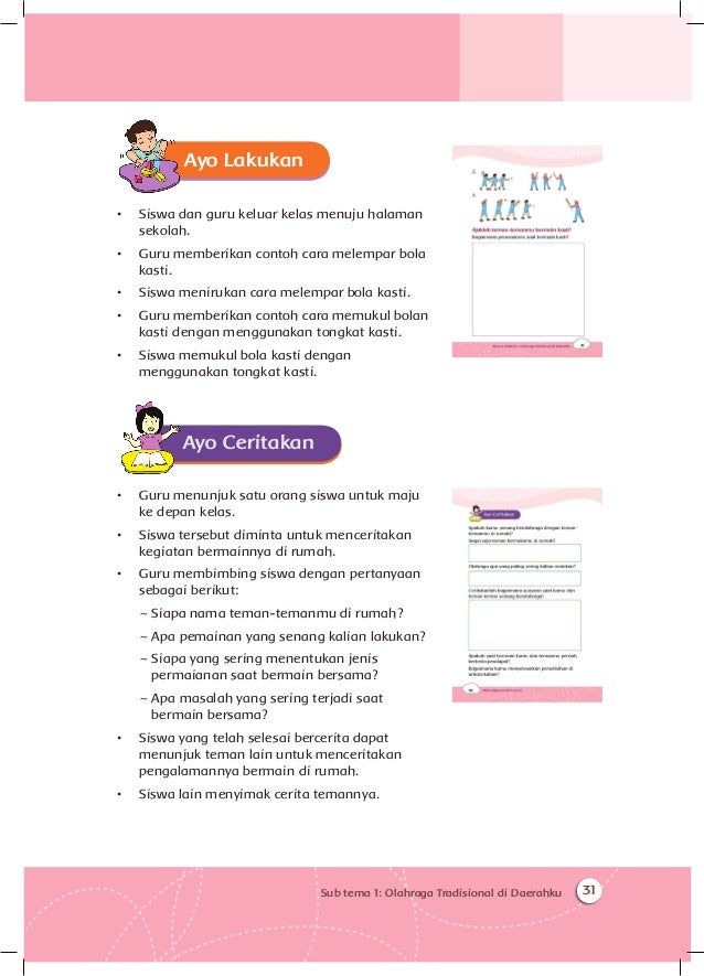 Permainan Tradisional Buku Guru Kelas 3 tema 5